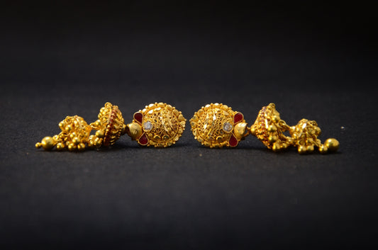 gold and silver beaded bracelets