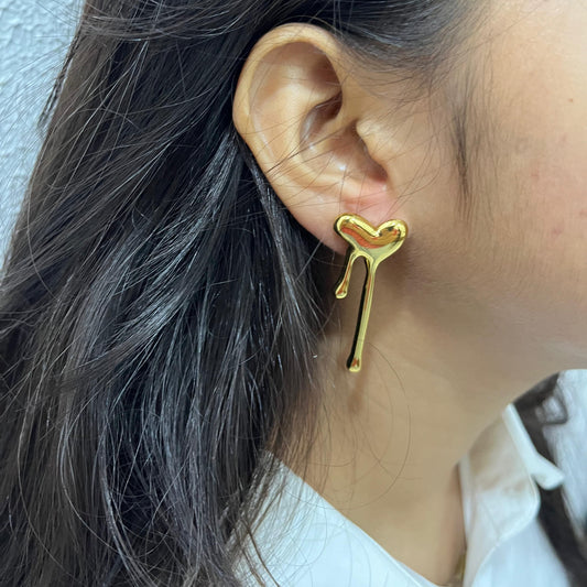 Dripping Heart Earrings