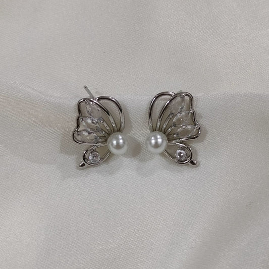 Silver Butterfly Earrings