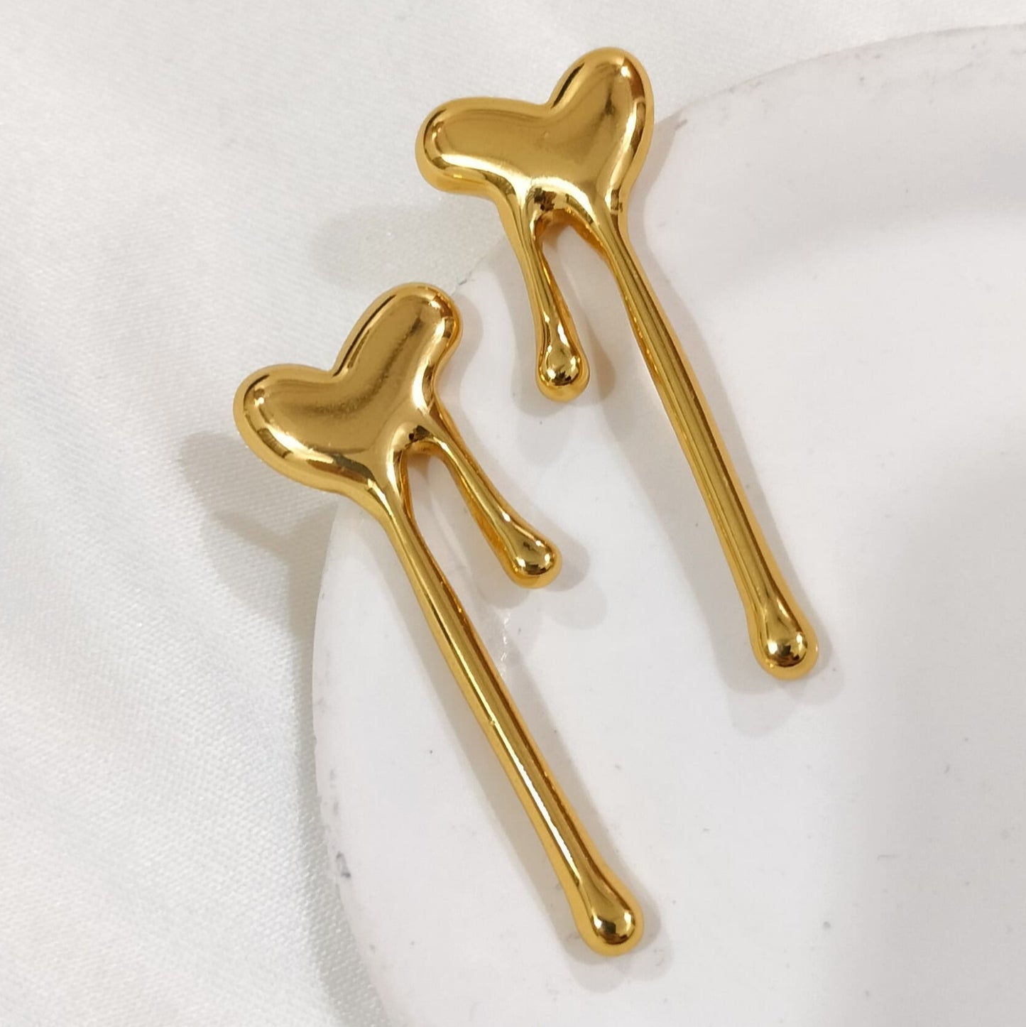 Dripping Heart Earrings