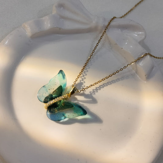 Blue butterfly Necklace