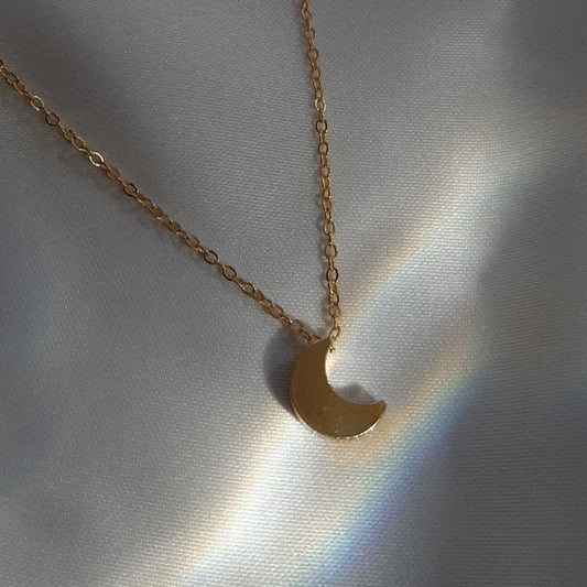 Gold Crescent Necklace