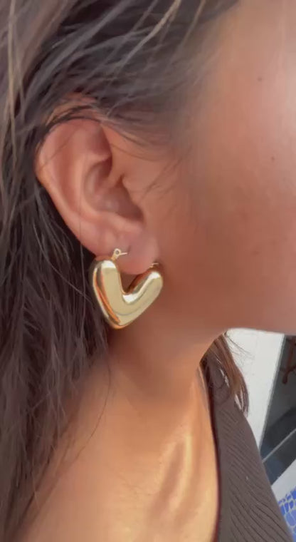 Chunky Heart Earrings