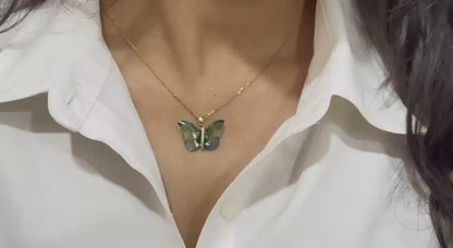 Blue butterfly Necklace
