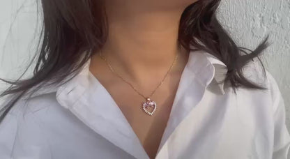 Bow Heart Necklace
